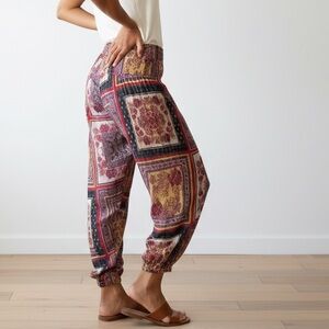 FP Movement Sashay My Way Harem Patchwork Floral Boho Baggy Slouched 
Cuffed S